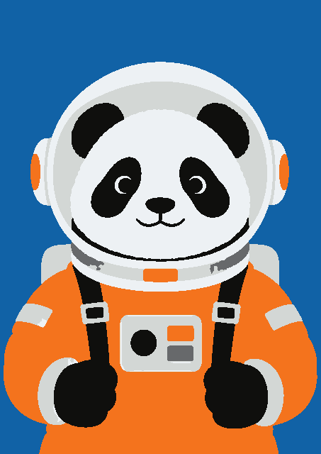 Astronaut panda — schilderen op nummer