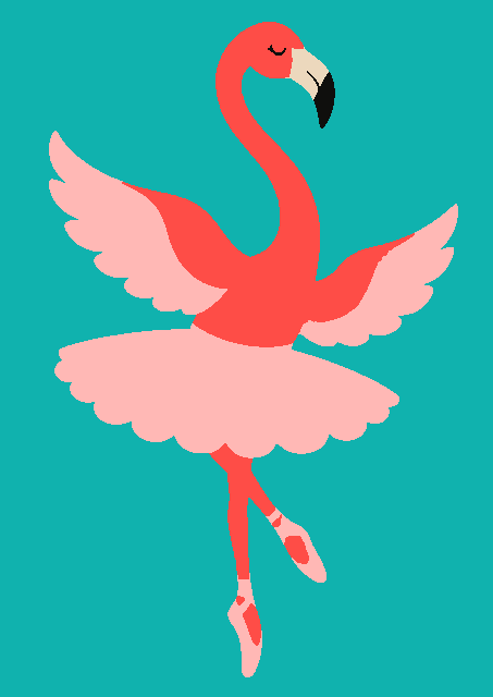 Ballerina flamingo — schilderen op nummer