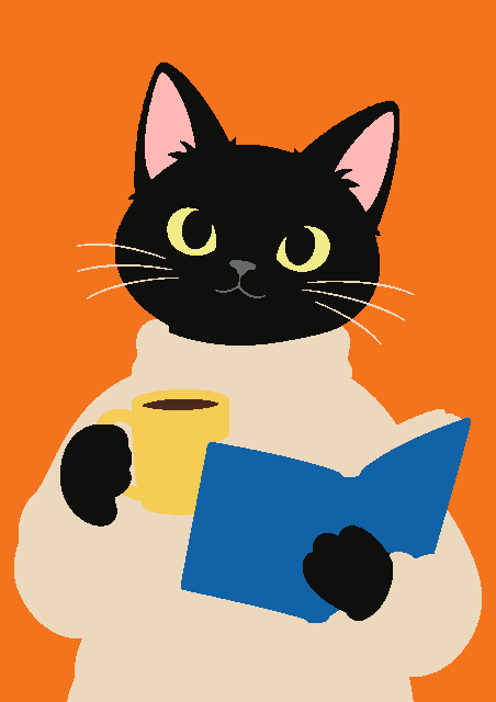 Lezende kat — schilderen op nummer