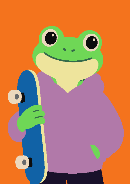 Skater kikker — schilderen op nummer